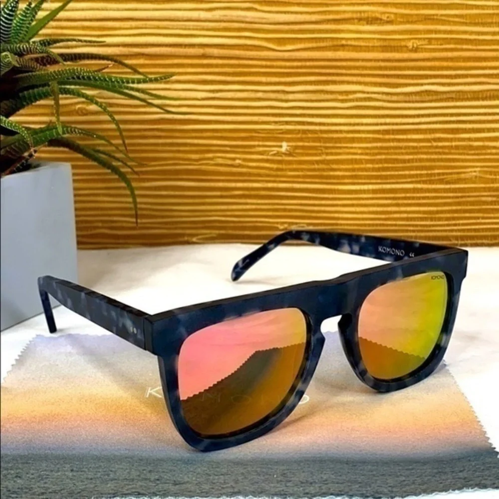 Komono Men’s Bennet Matte Indigo Demi Sunglasses